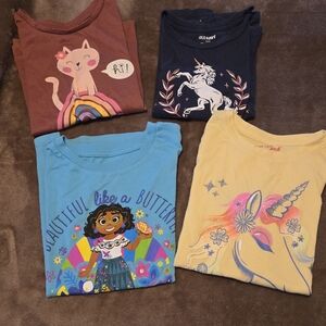 Old Navy Kids Unicorn and Cat Graphic Tees - Multicolor